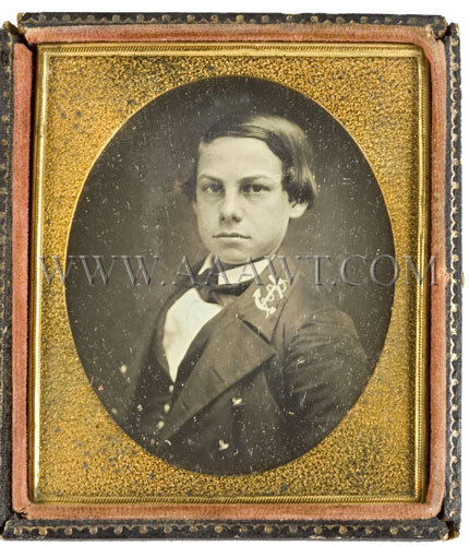 1/6th Plate Daguerreotype of Naval Cadet, entire view